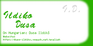 ildiko dusa business card