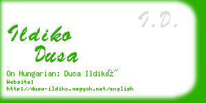 ildiko dusa business card